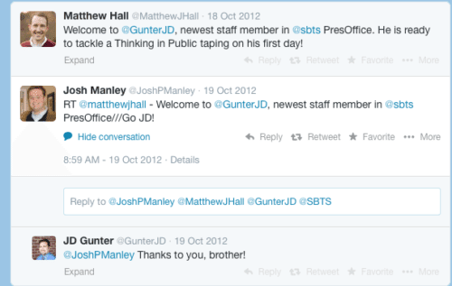 2014-04-11 Josh Manley in Pres SBTS office