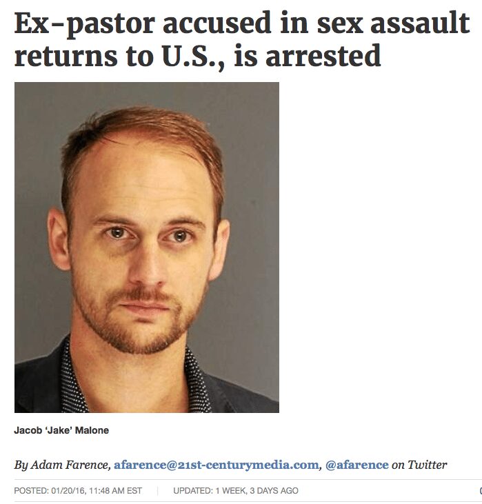 2016-01-31 Jacob Malone arrested