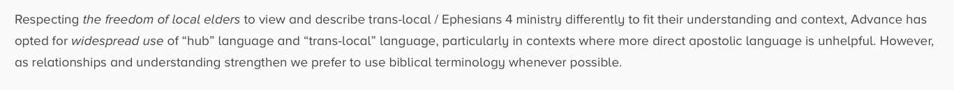 2016-02-04 Advance do not use apostle initially