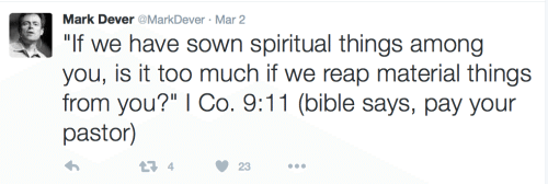 2016-03-13 Dever says pay your pastor