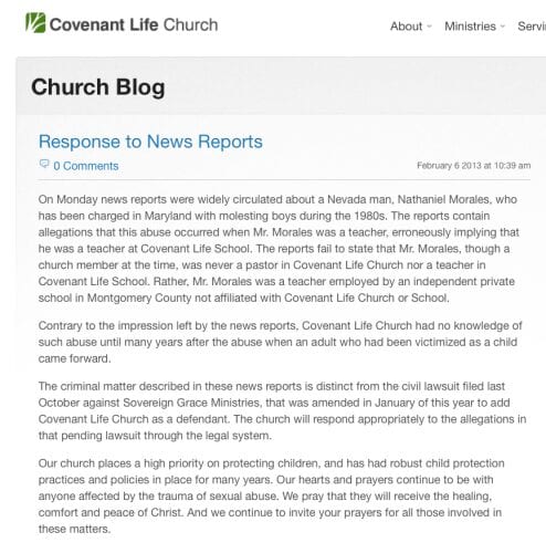 2016-03-16 Dishonest CLC statement on when they knew about Morales