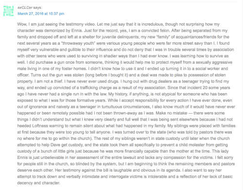 2016-03-28 exCLCer refutes Charlotte Ennis