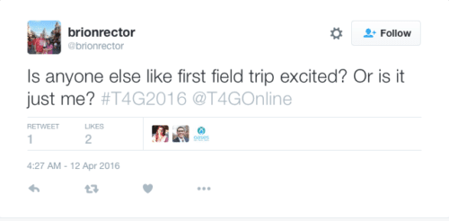 2016-04-14 EXcited to be at T4G