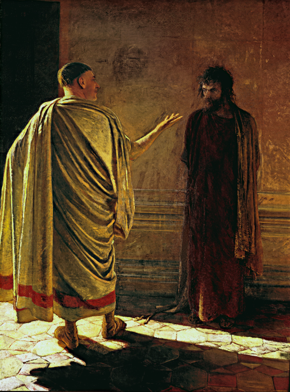 Quod Est Veritas? What is Truth? Christ and Pilate, 1890 Nikolai Nikolaevich Ge