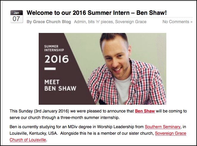 Summer Internship 2016 - Blog